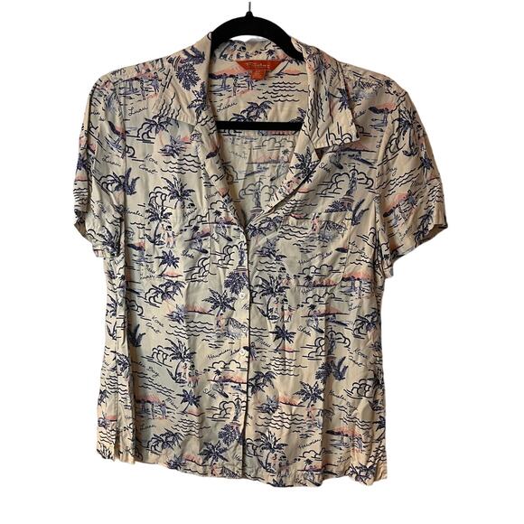 Tommy Bahama Hawaiian Print Short Sleeves Button Down Shirt Size Small - Picture 1 of 6